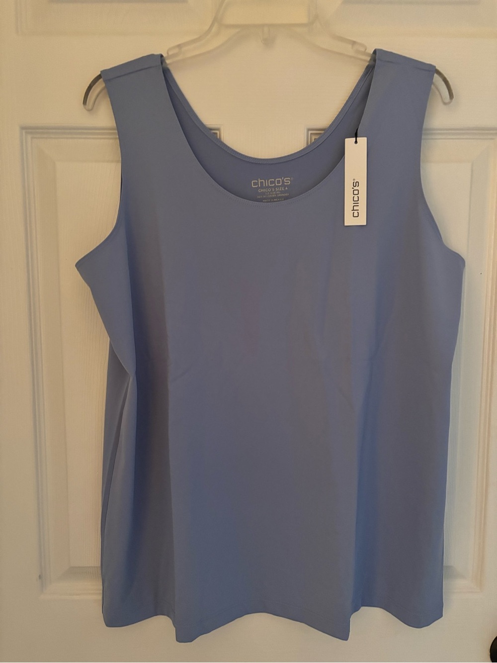 New Chico’s Blue Orchid Microfiber Tank Size  4 (20/22-XXL)
